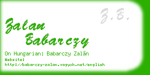 zalan babarczy business card
